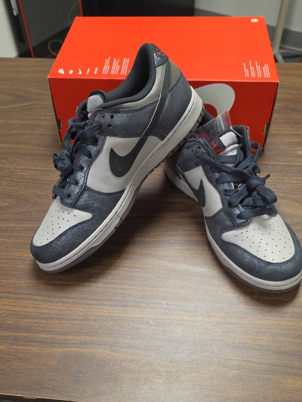 Nike Dunk Low Retro 'NYC GB' Metallic Silver/Off Noir IB2258-001 Men's 12 New